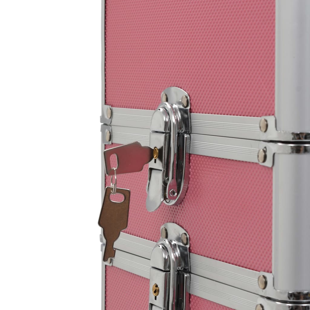 vidaXL Chariot de maquillage Aluminium Rose