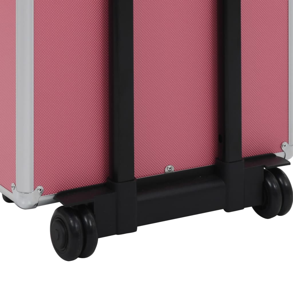 vidaXL Chariot de maquillage Aluminium Rose