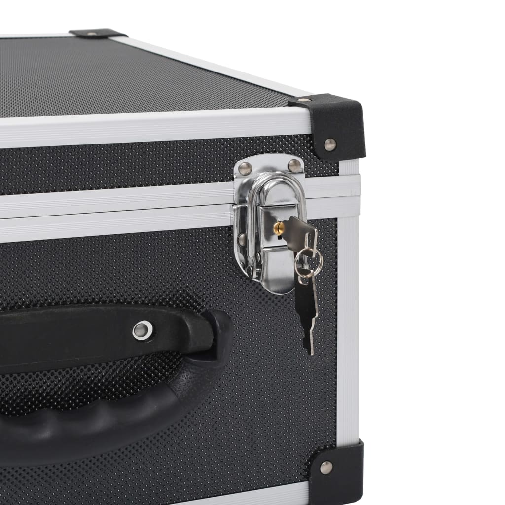 vidaXL Étui de CD pour 40 CD Aluminium ABS Noir