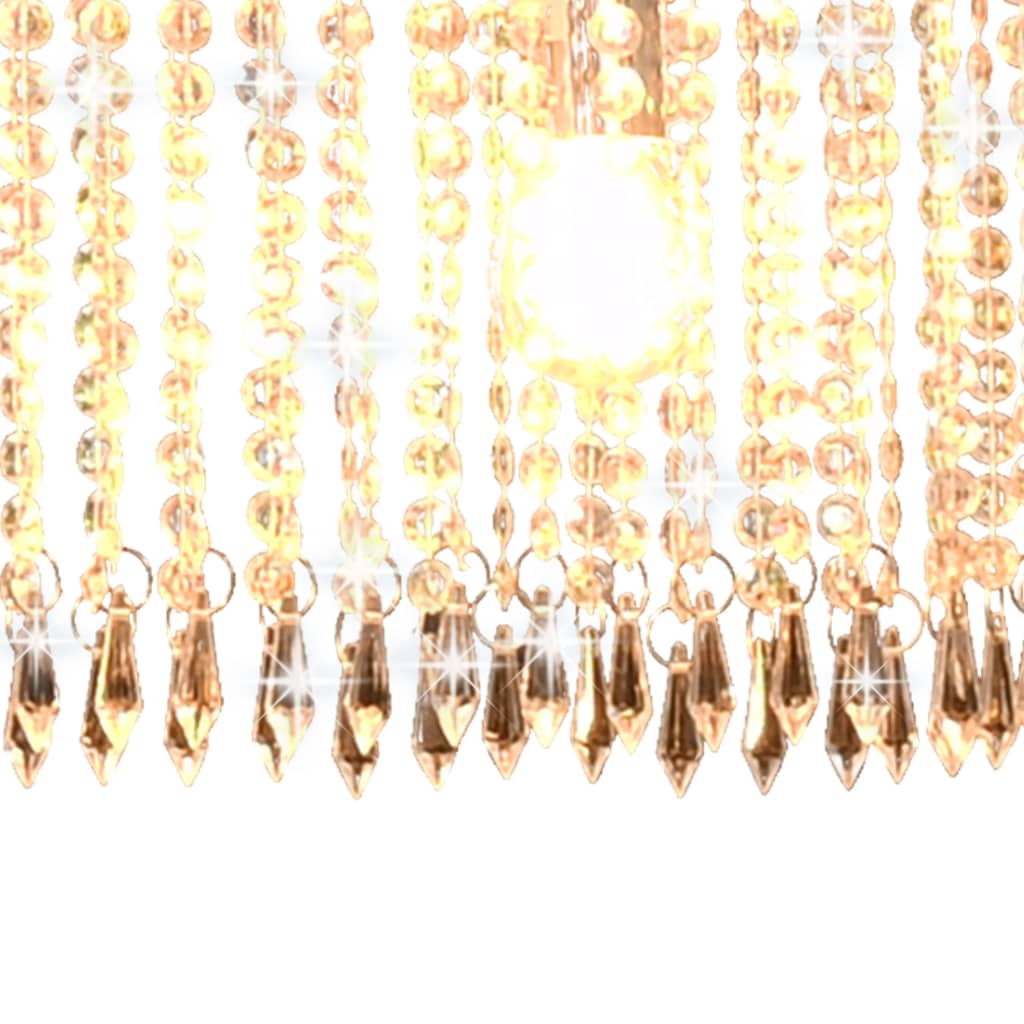 vidaXL Plafonnier avec perles de cristal Argenté 104 cm E14