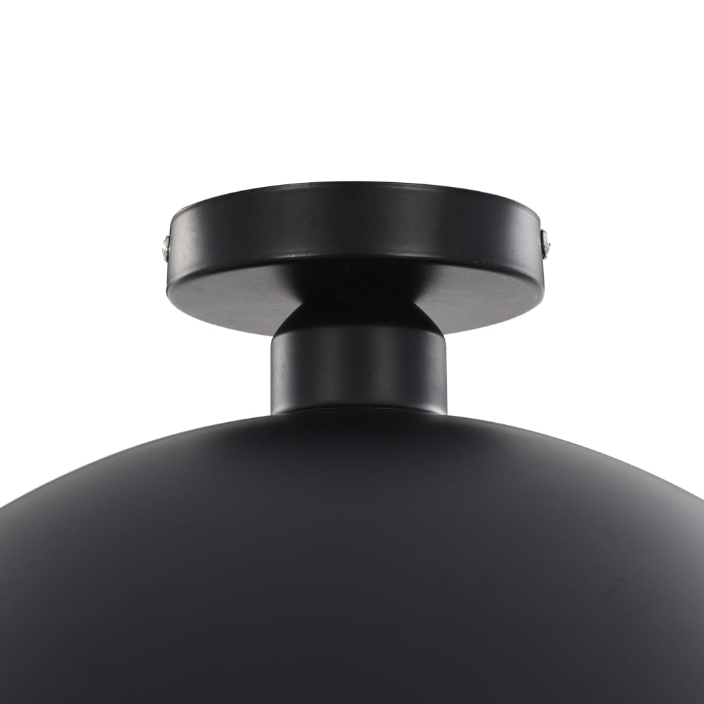 vidaXL Plafonniers 2 pcs Noir et doré Semi-sphérique E27