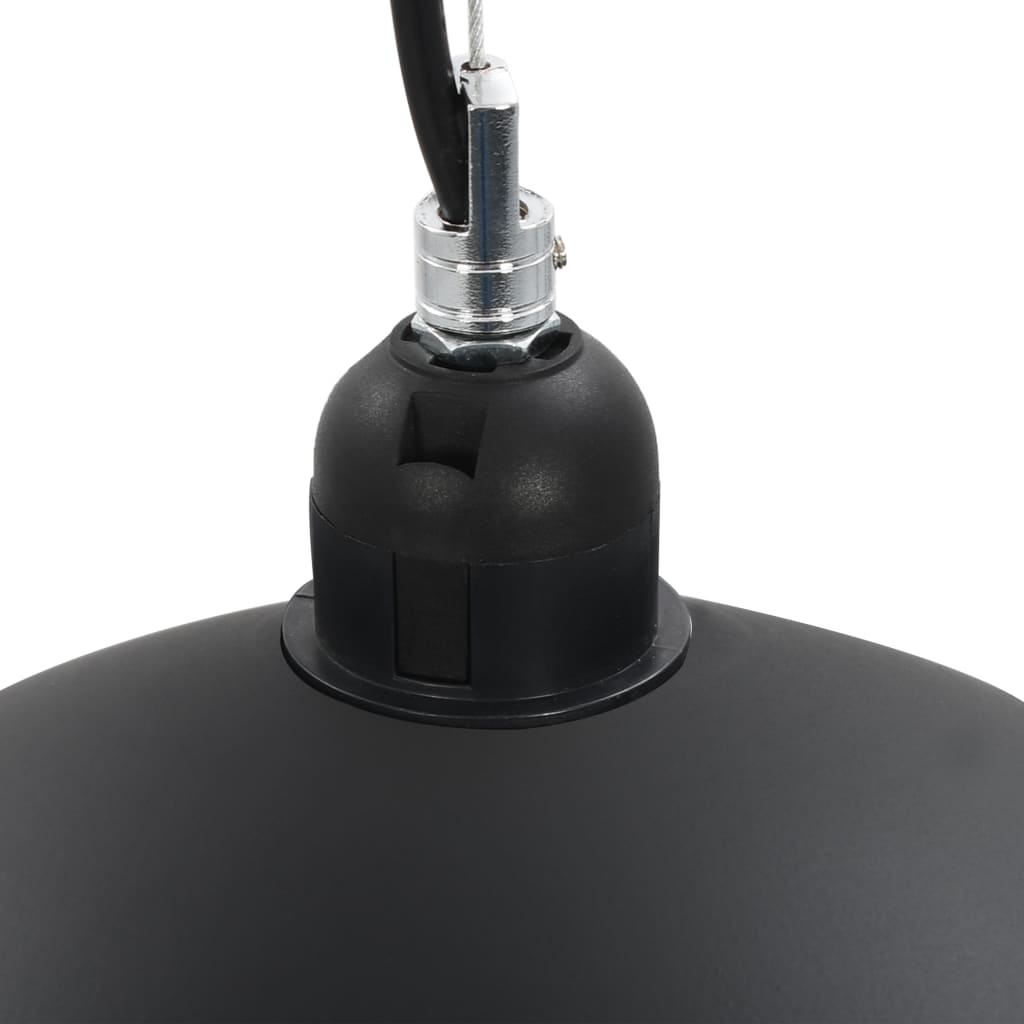 vidaXL 2 pcs Plafonniers Noir et doré Semi-sphérique 40 cm E27