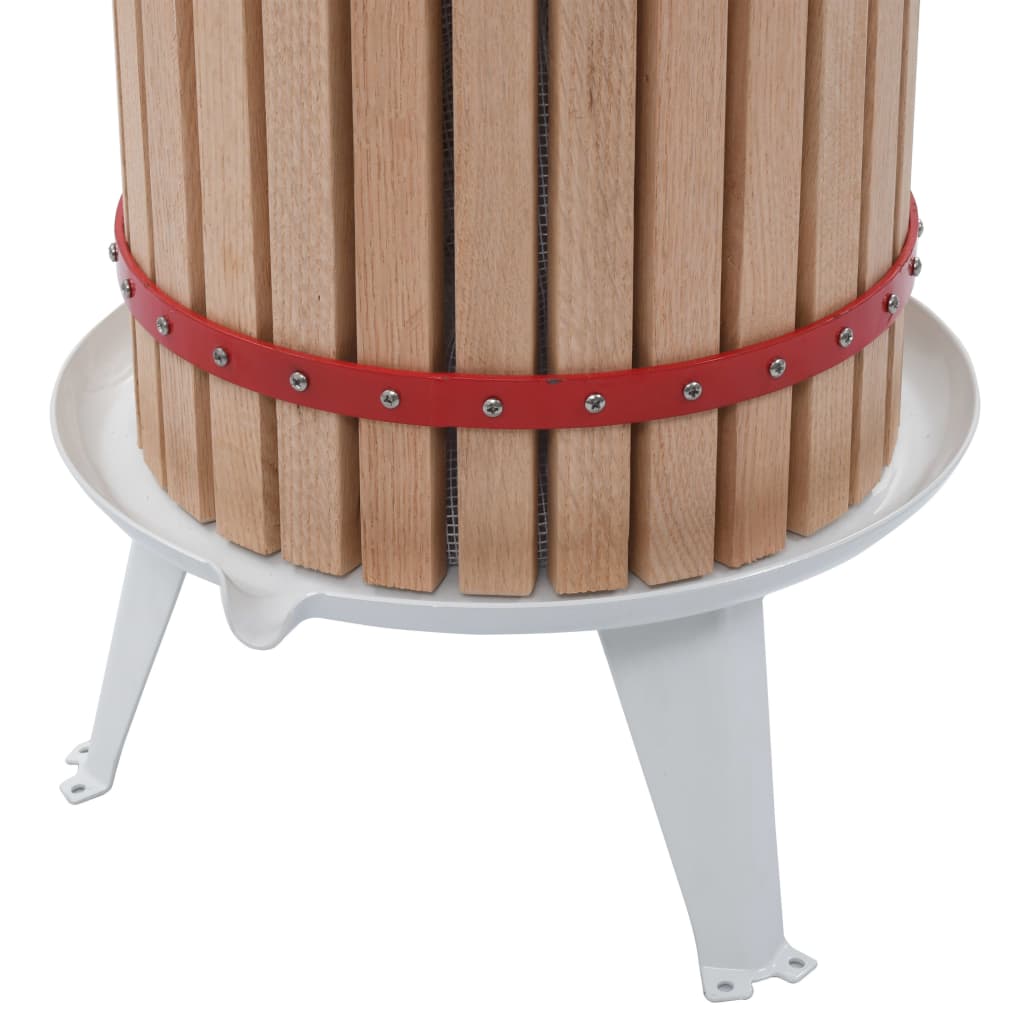 vidaXL Presse-fruits et à vin avec sac en tissu 24 L Bois de chêne