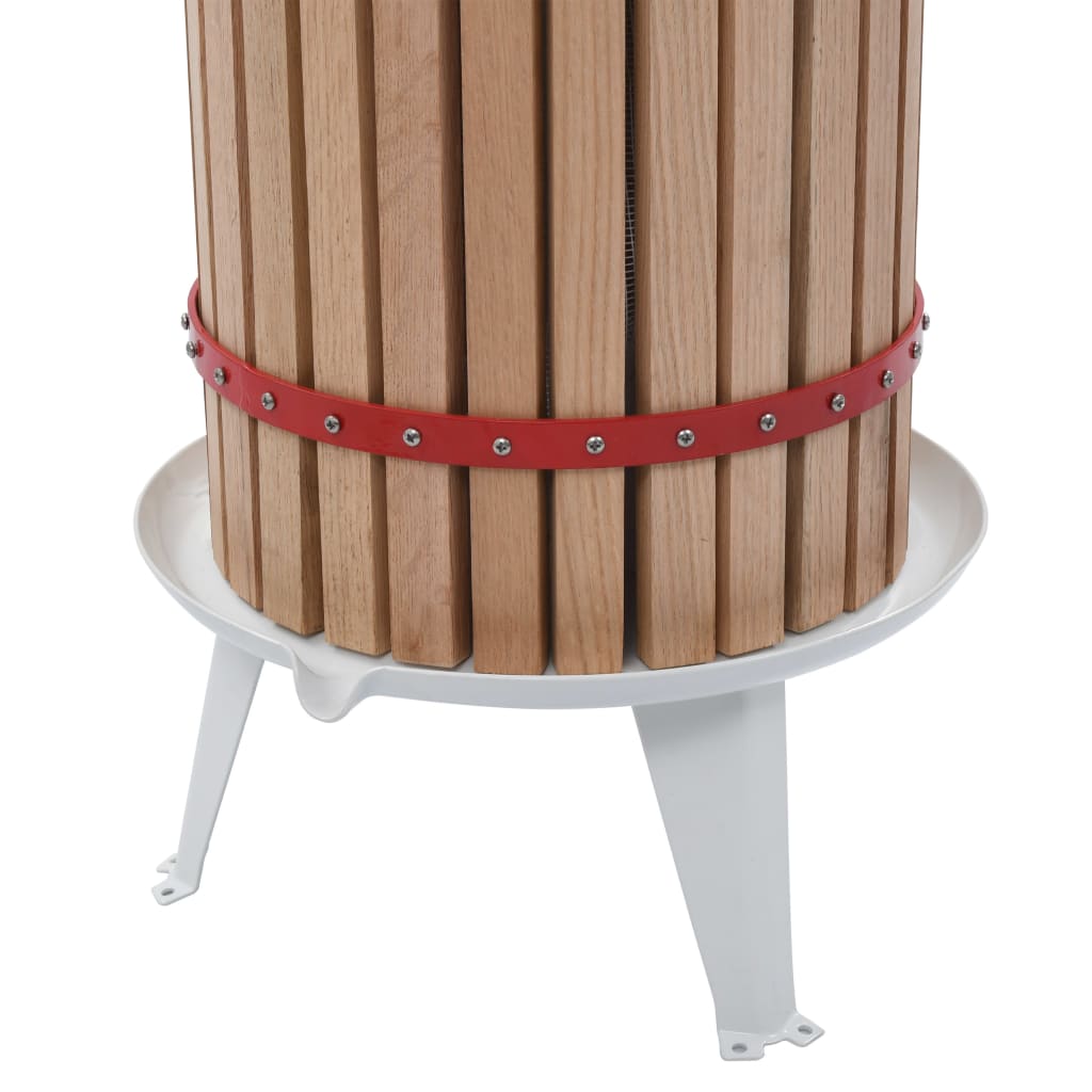 vidaXL Presse-fruits et à vin avec sac en tissu 30 L Bois de chêne