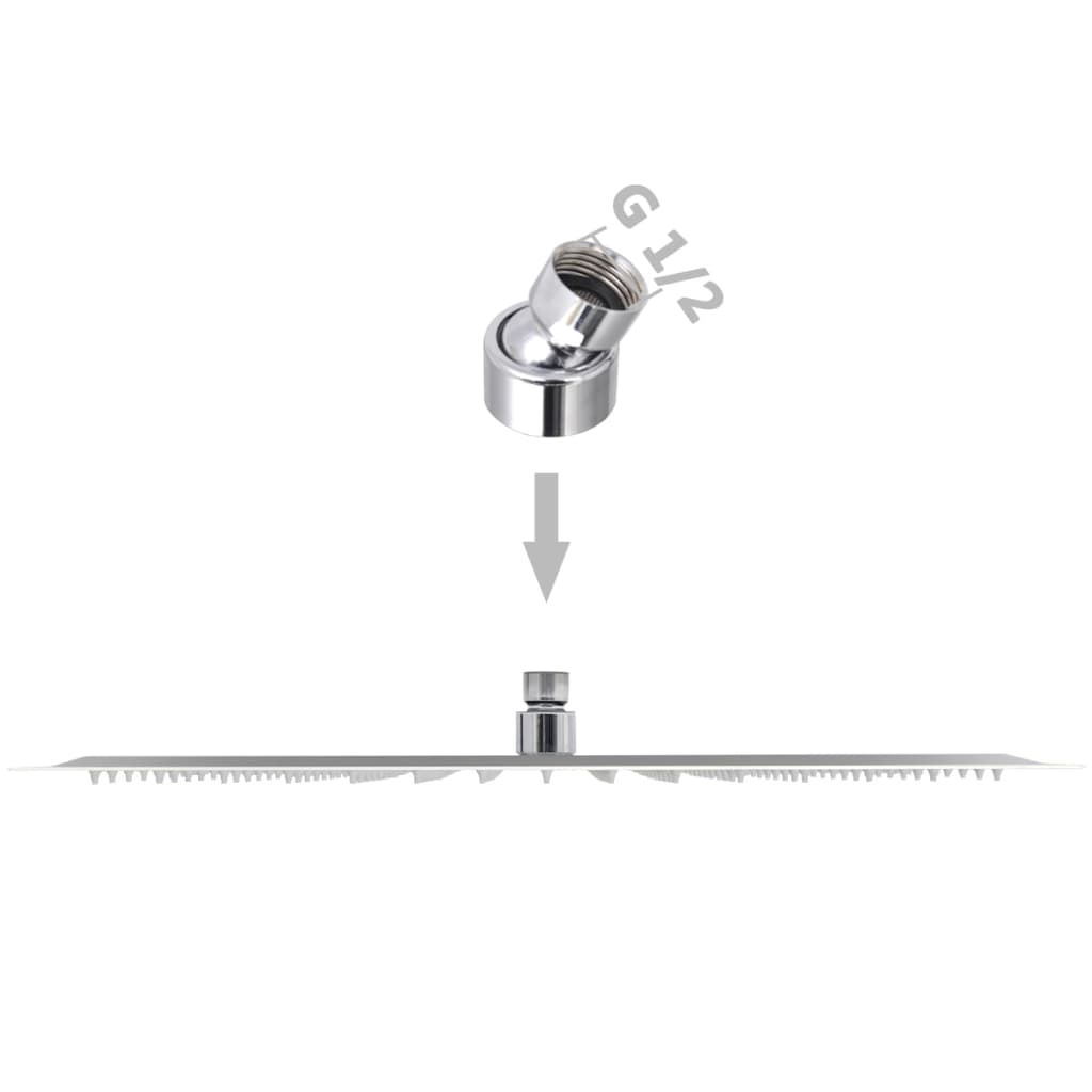 vidaXL Pomme de douche plongeante 2 pcs Acier inoxydable 40x40 cm