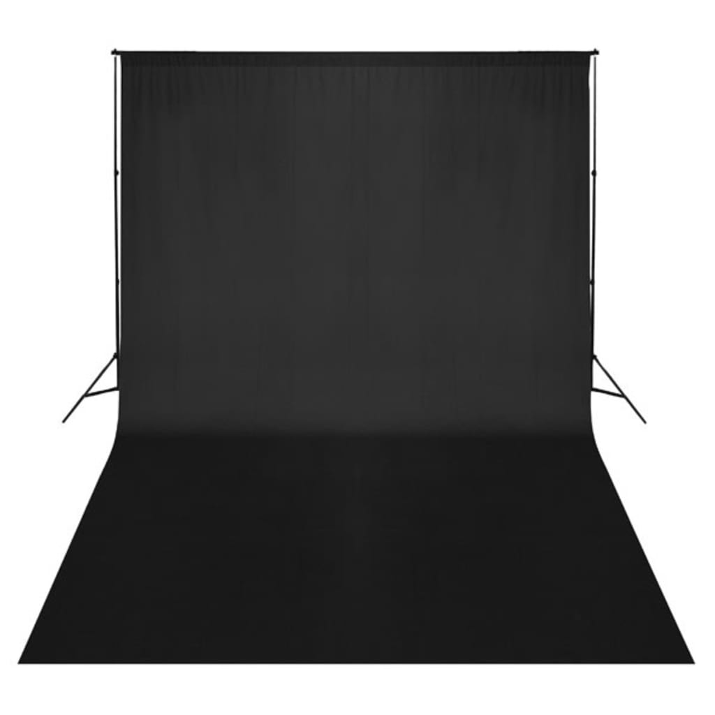 vidaXL Toile de fond Coton Noir 500 x 300 cm