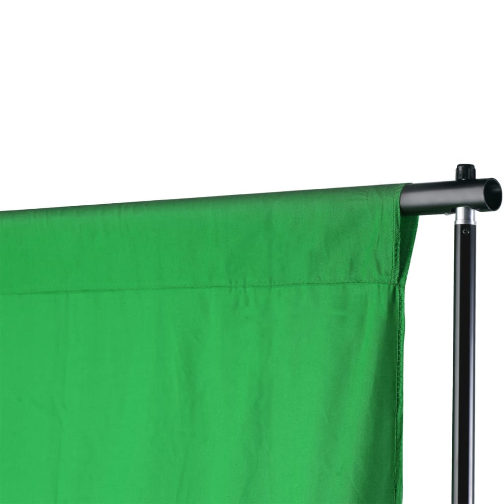vidaXL Système de support de toile de fond 600 x 300 cm Vert
