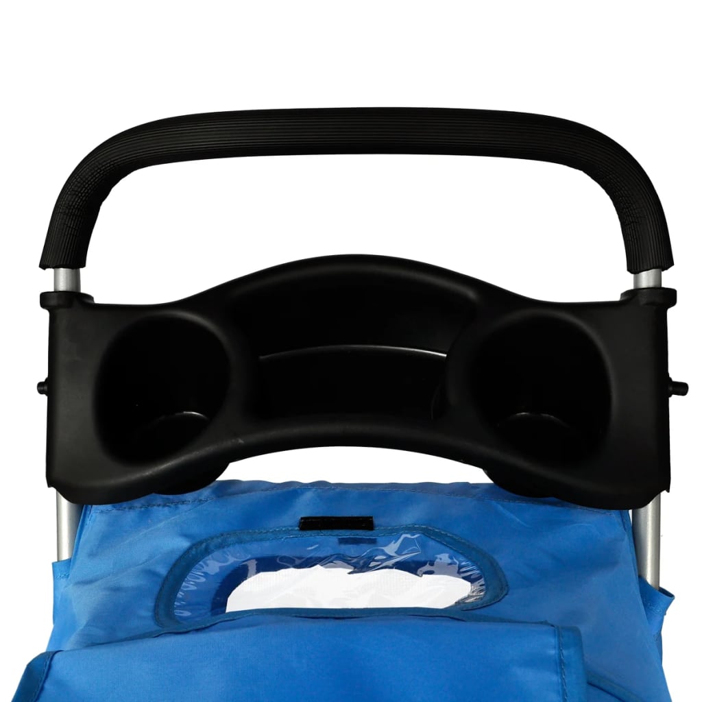 vidaXL Poussette pour chiens Bleu
