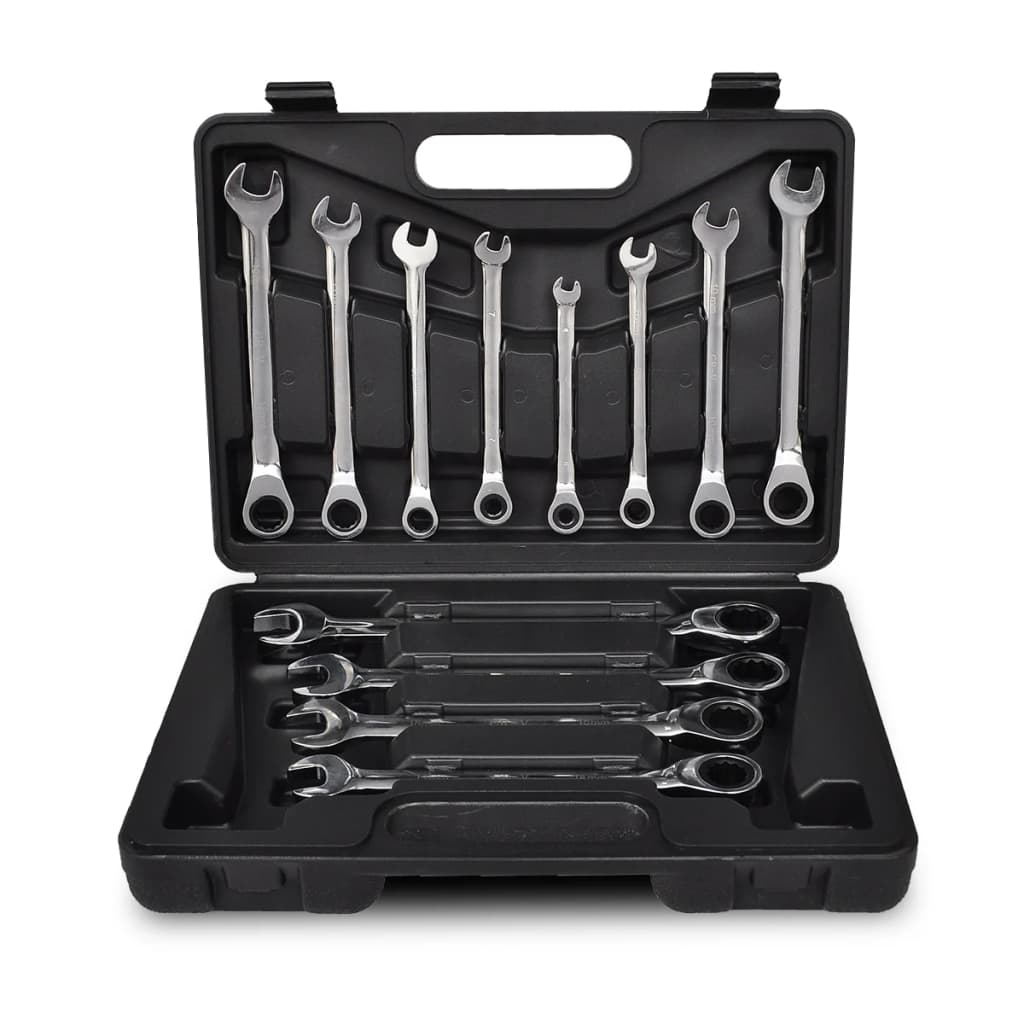 vidaXL Jeu de clés à cliquet 12 pcs