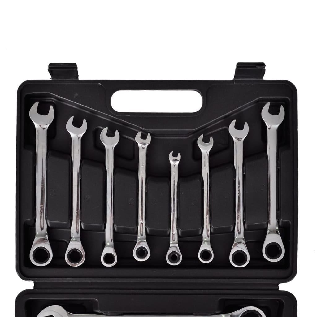 vidaXL Jeu de clés à cliquet 12 pcs