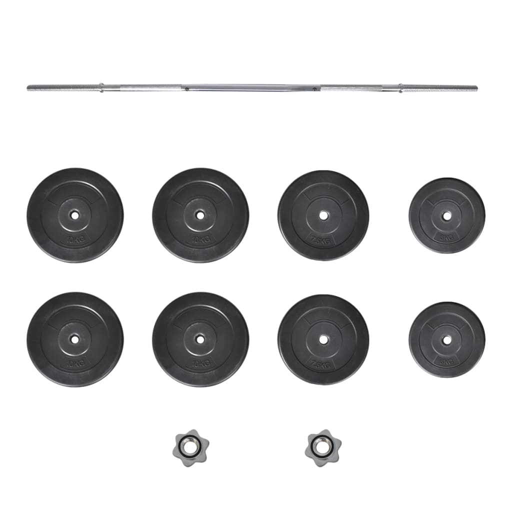 vidaXL Ensemble d'haltères avec plaques 60 kg