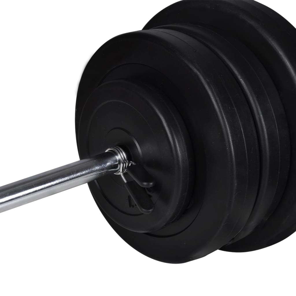 Kit de barre d'haltère et 2 haltères 605kg