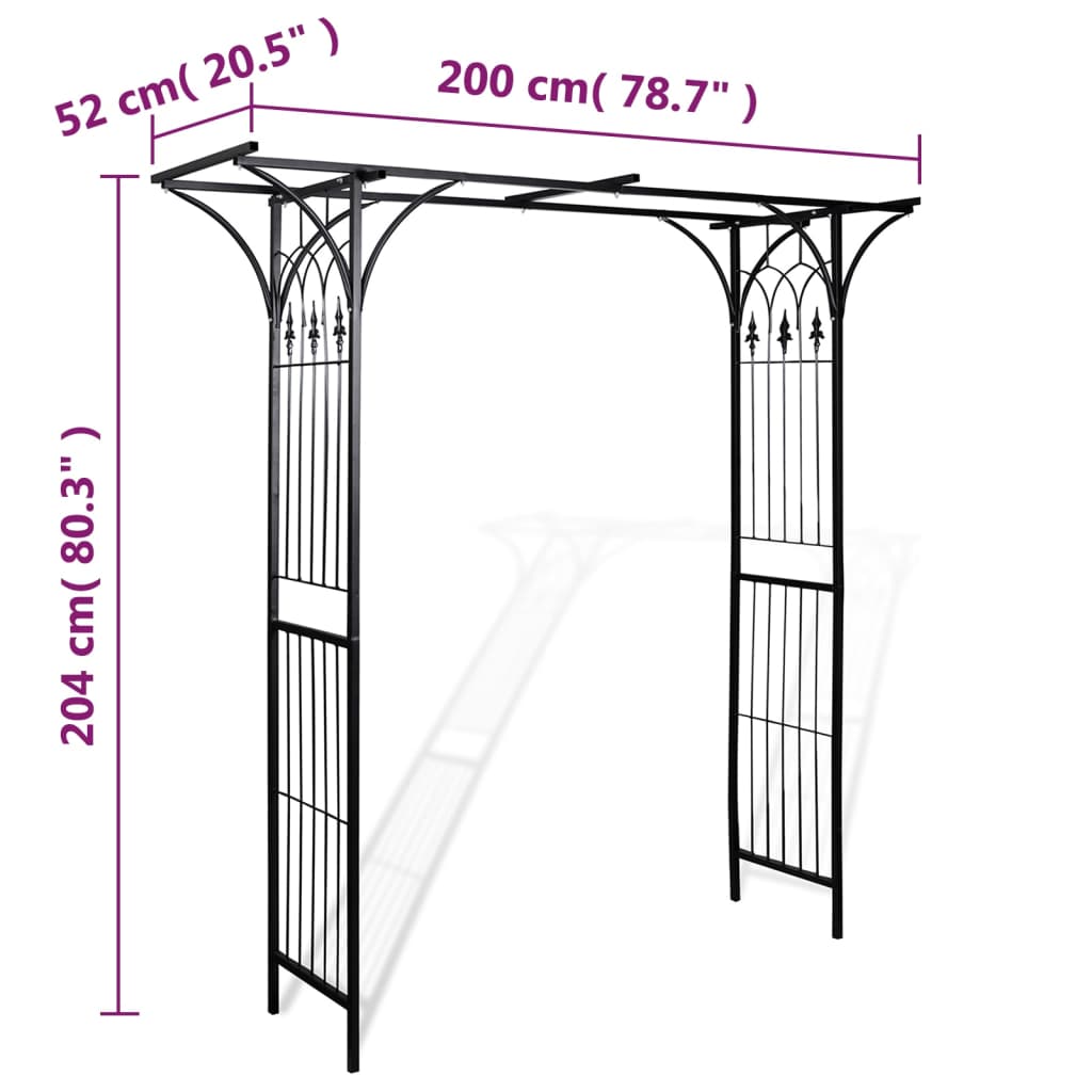 vidaXL Arche de jardin 200 x 52 x 204 cm