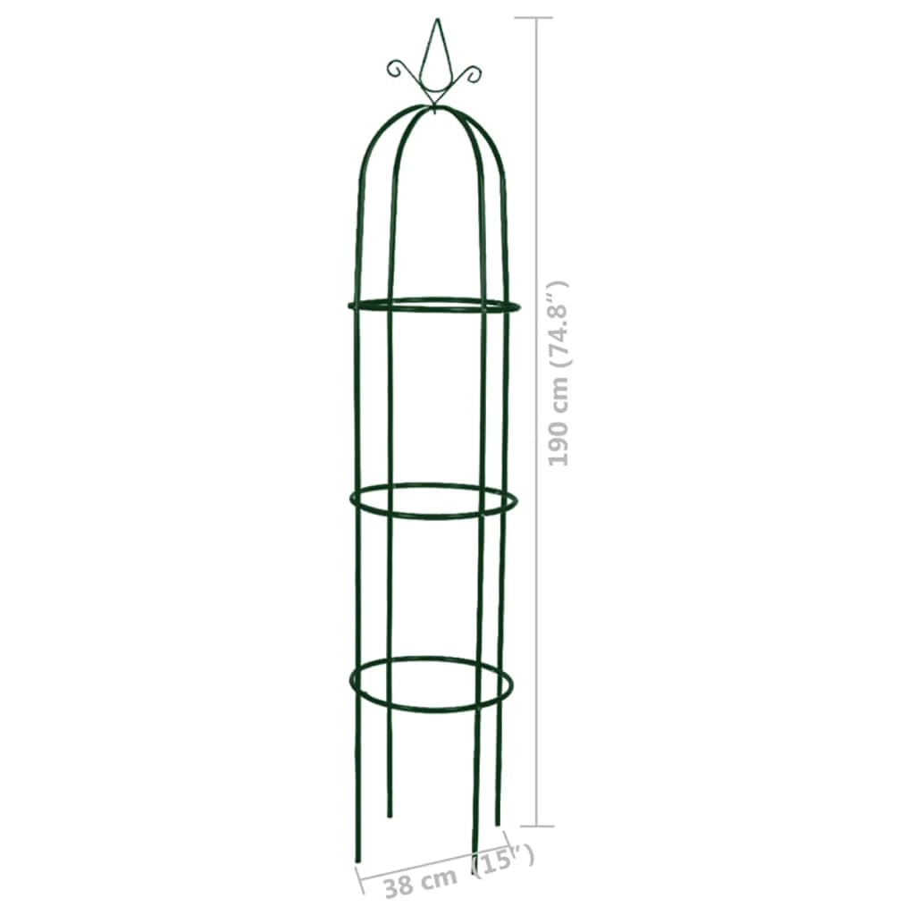 vidaXL Arche de jardin en forme de tour 2 pcs