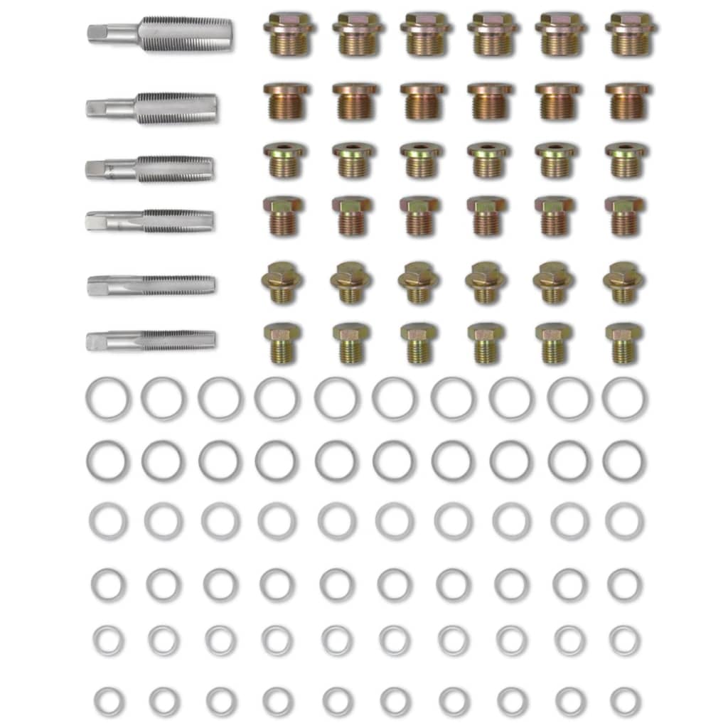 vidaXL Kit de réparation de filetage de bouchon de vidange d'huile
