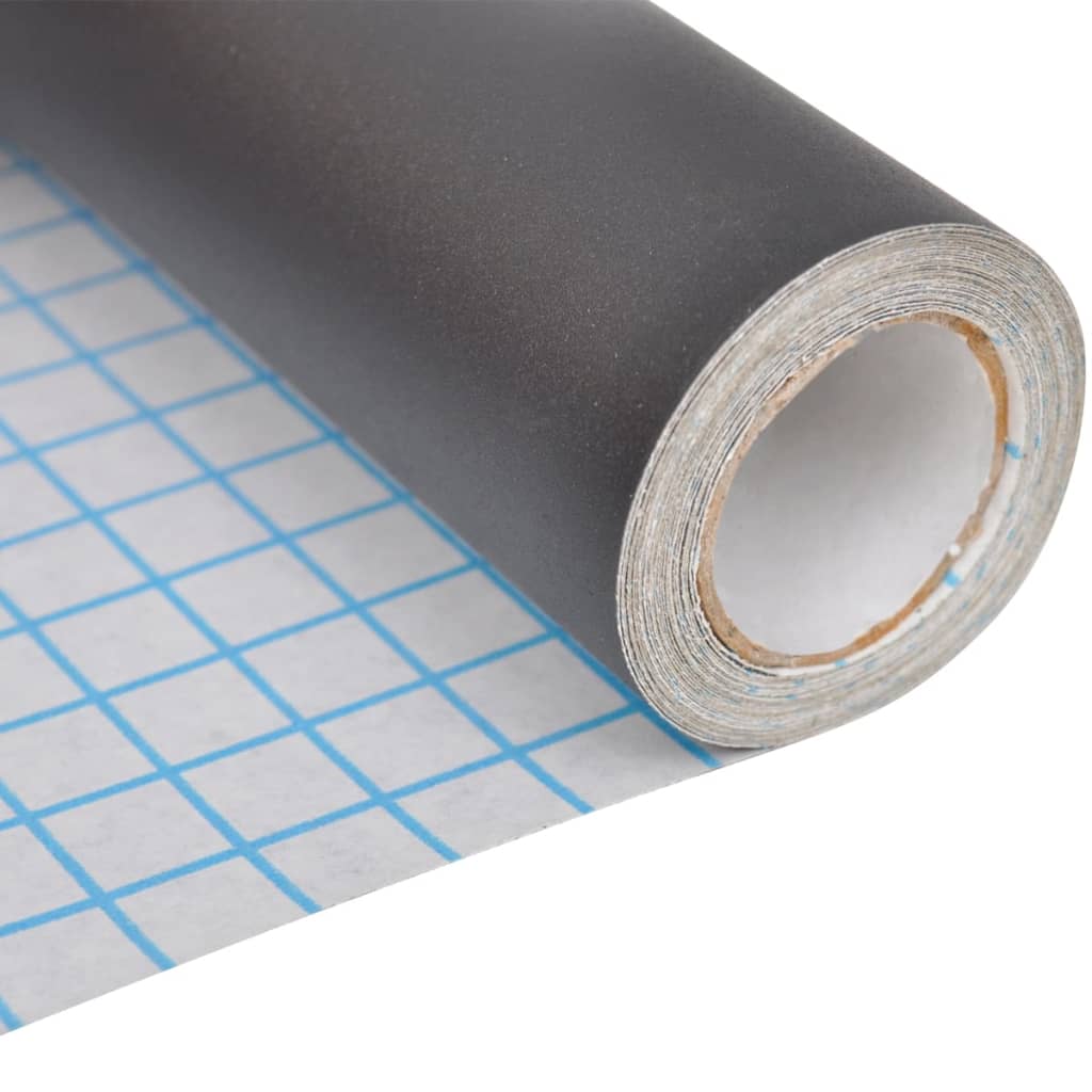 vidaXL Tableau noir autocollant mural 0,6x3 m 2 rouleaux avec craies