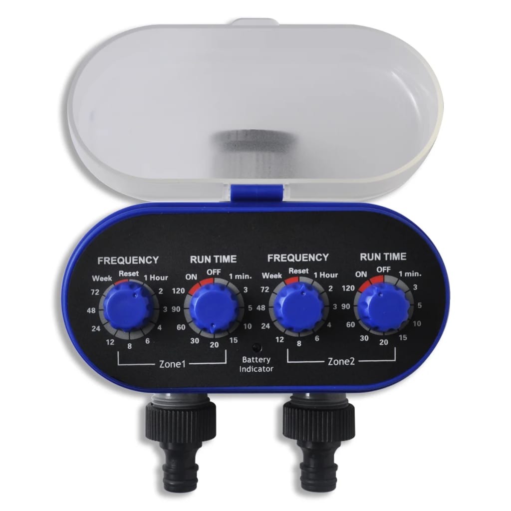 vidaXL Minuterie d'arrosage automatique électronique de jardin Double sortie