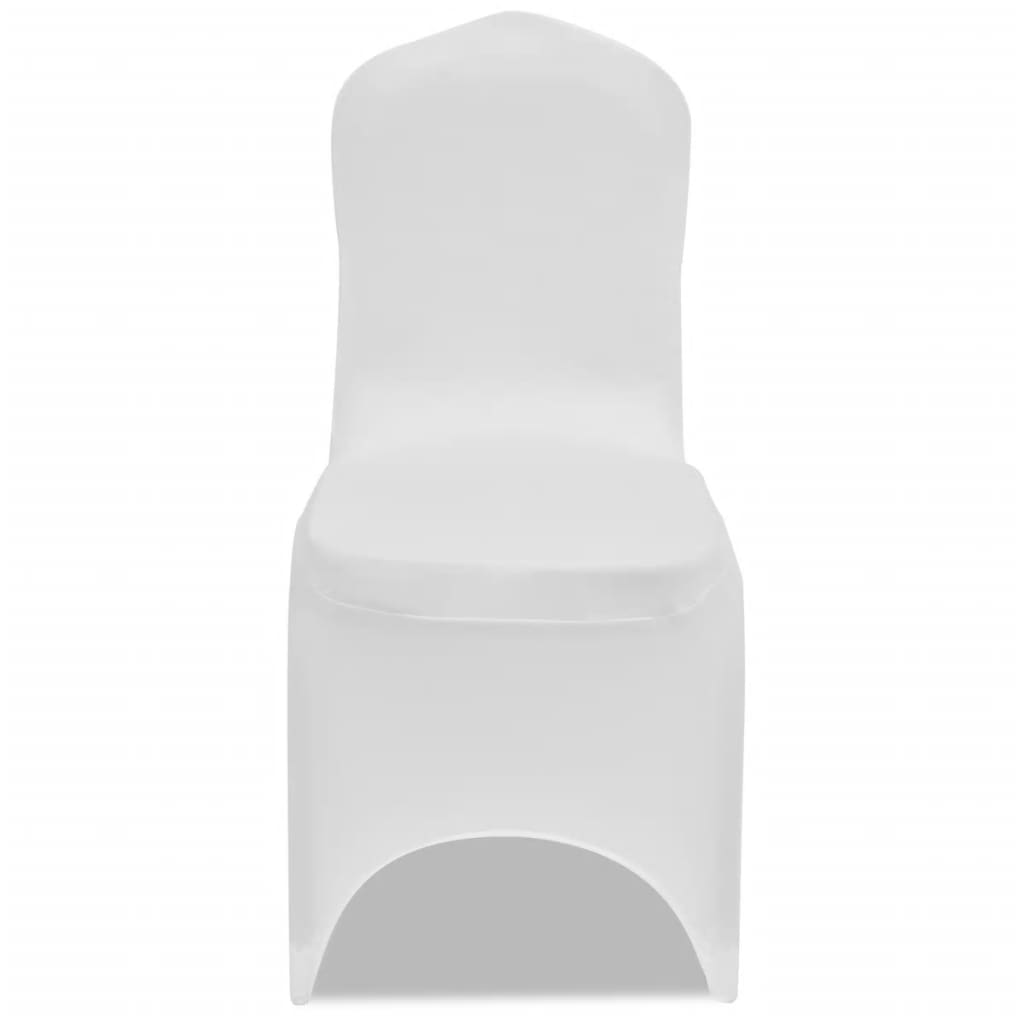 Housse blanche extensible pour chaise 6 pièces
