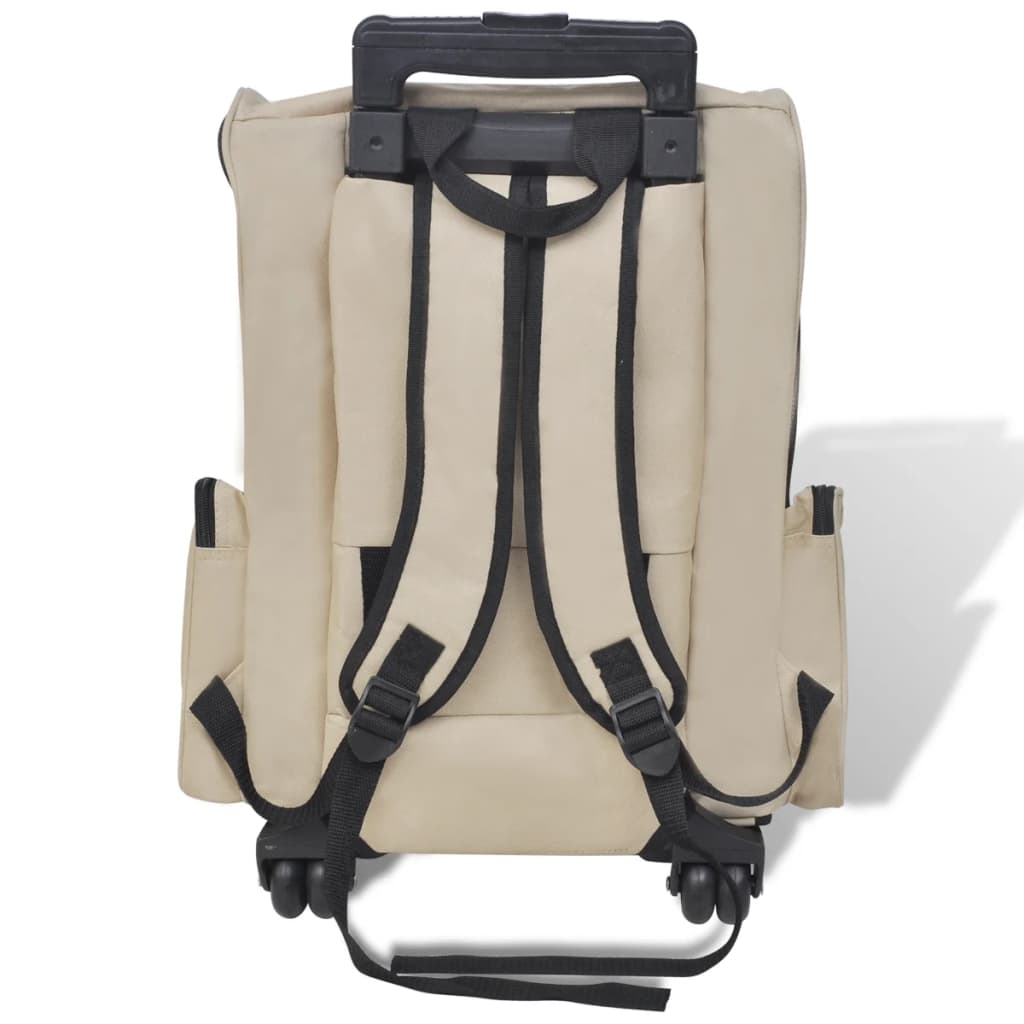 vidaXL Chariot polyvalent pliable pour animaux de compagnie Beige