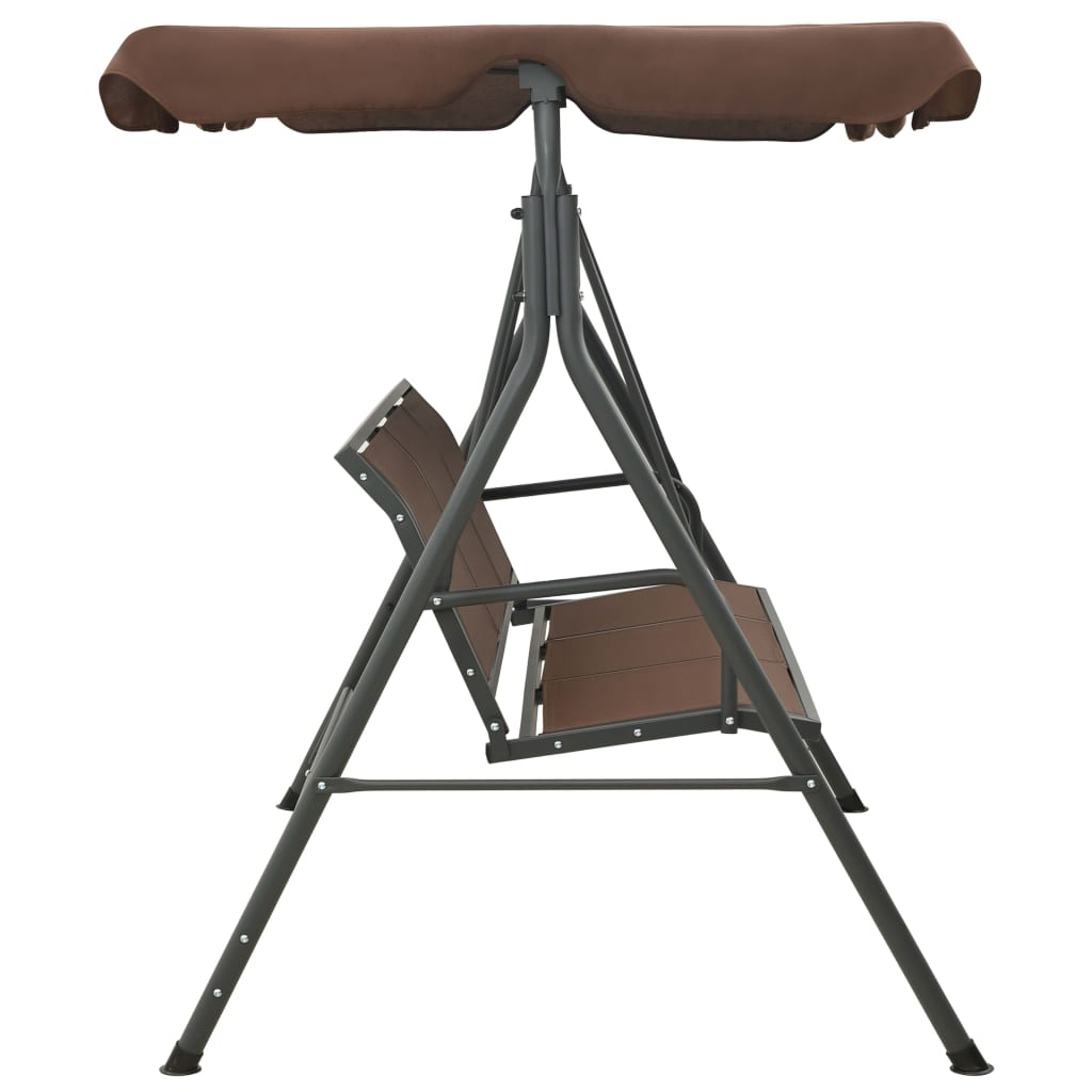 vidaXL Balancelle de jardin avec auvent Café