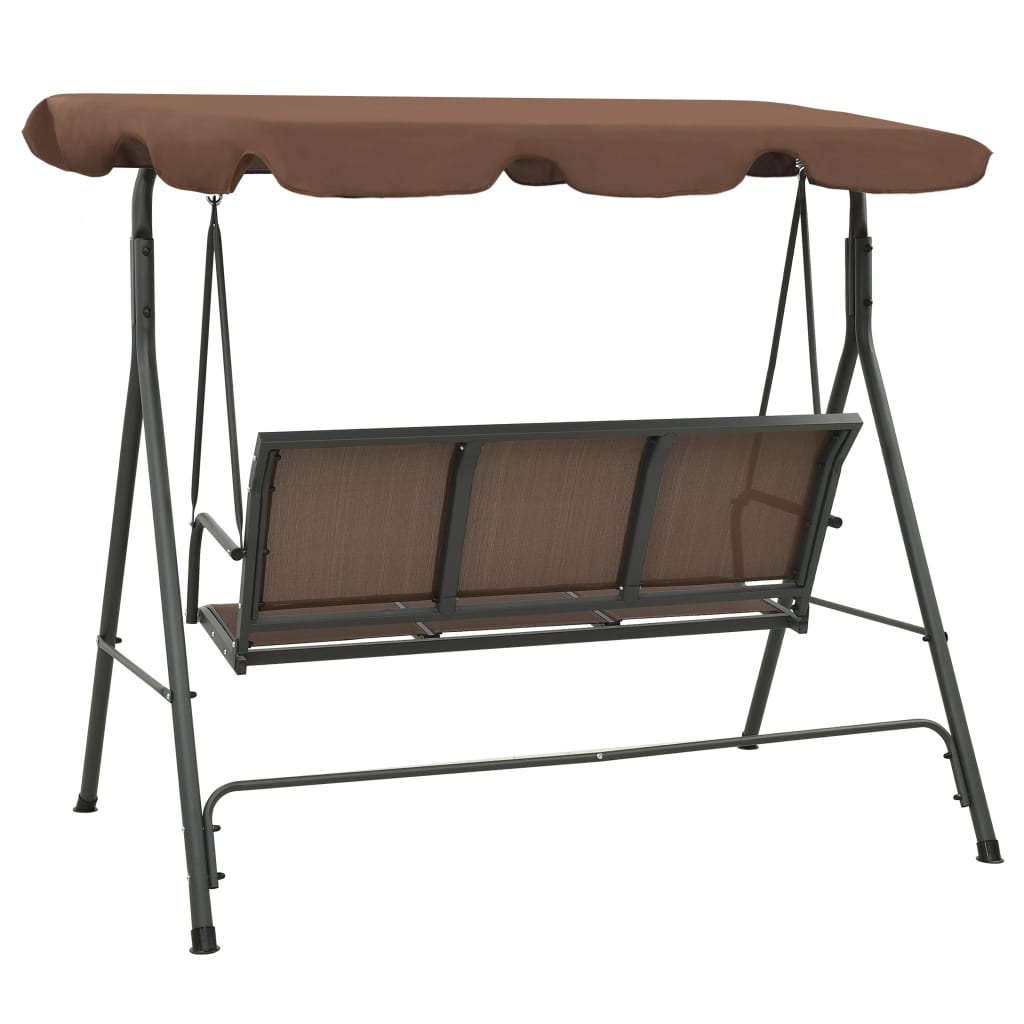 vidaXL Balancelle de jardin avec auvent Café