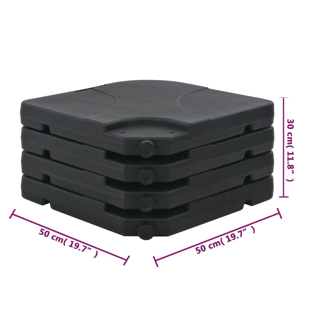 Base de parasol portable Sable/Eau 60 L
