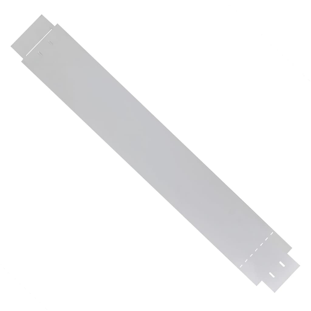 vidaXL Clôture de pelouse flexible 10 pcs Acier galvanisé 100x14 cm
