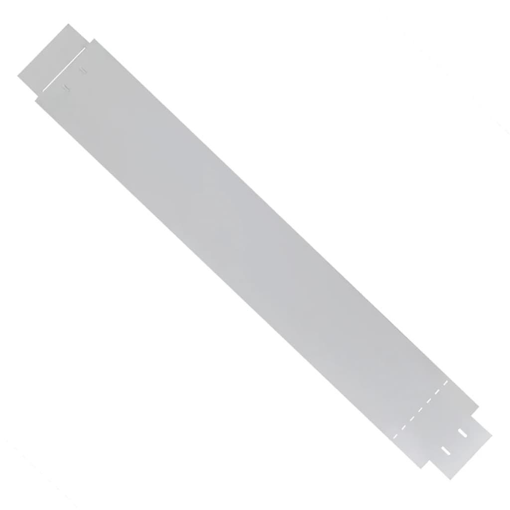 vidaXL Clôture de pelouse flexible 15 pcs Acier galvanisé 100x14 cm