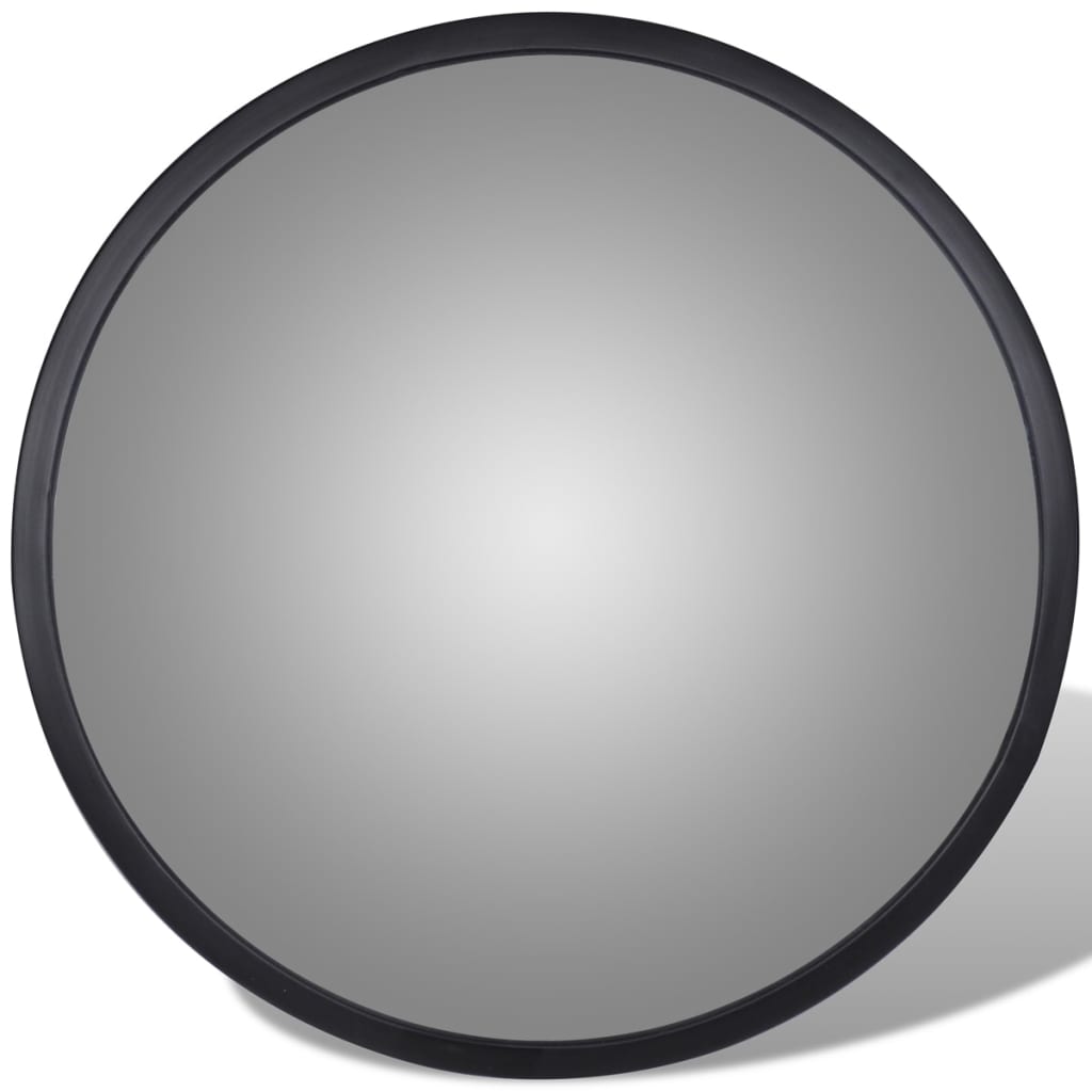 vidaXL Miroir de trafic convexe Acrylique Noir 30 cm Intérieur