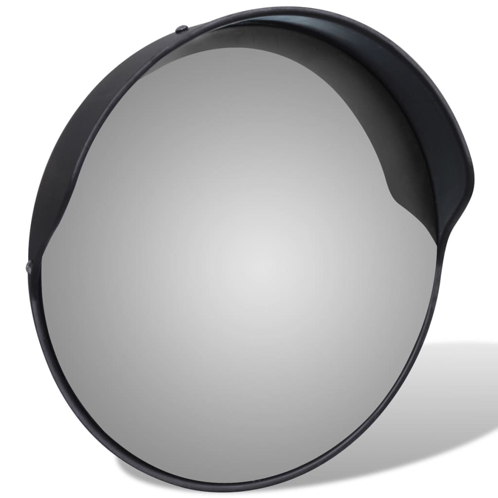 vidaXL Miroir de trafic convexe d'extérieur Plastique PC Noir 30 cm