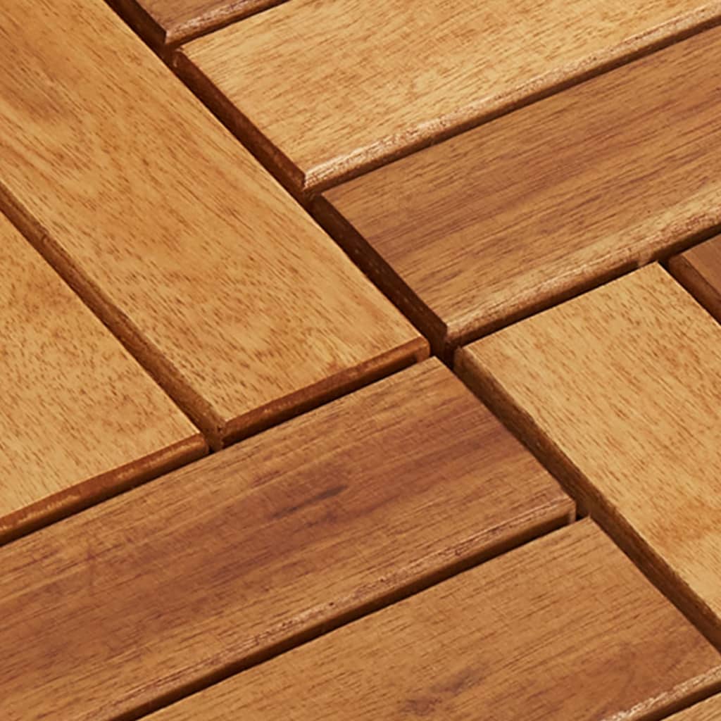 Kit tuiles de plancher en acacia 30 x 30 cm 30 pcs