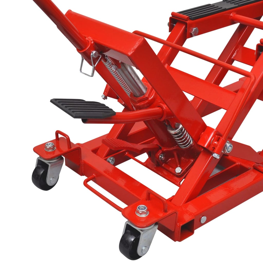 vidaXL Cric hydraulique de moto / VTT 680 kg Rouge