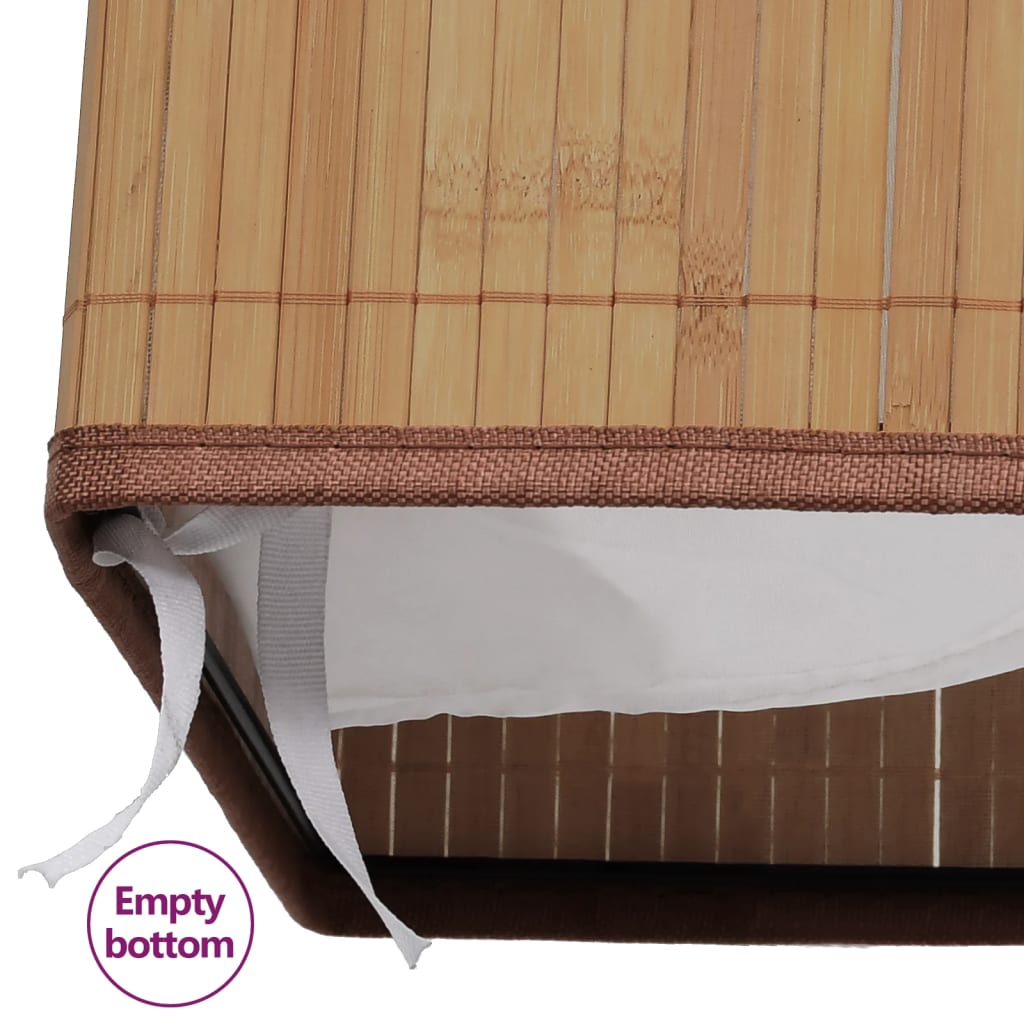 vidaXL Panier à linge rectangulaire Bambou Naturel