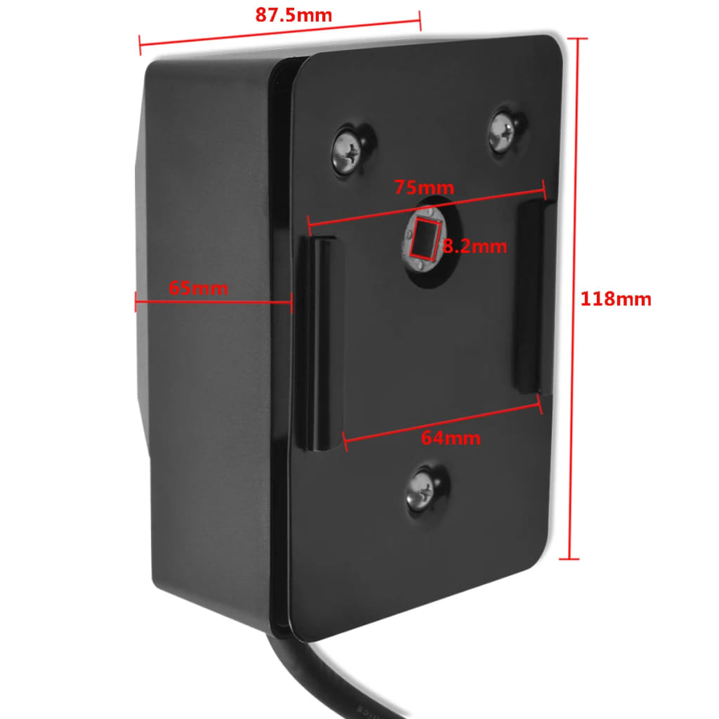 vidaXL Moteur de broche à rôtir 4W Noir