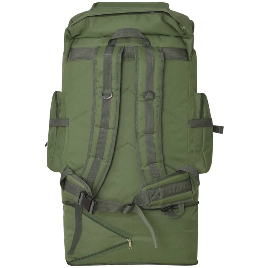 vidaXL Sac à dos en style d'armée XXL 100 L Vert
