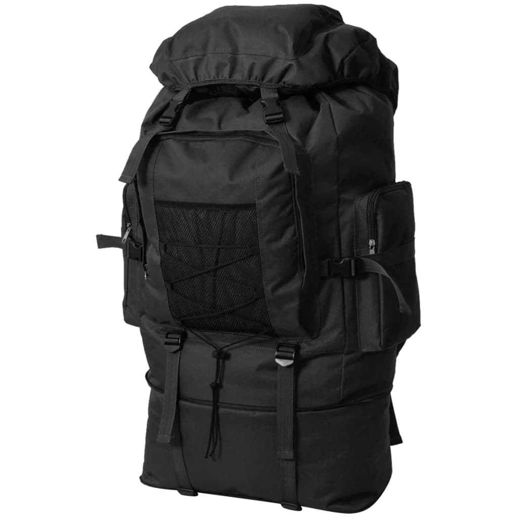 vidaXL Sac à dos en style d'armée XXL 100 L Noir