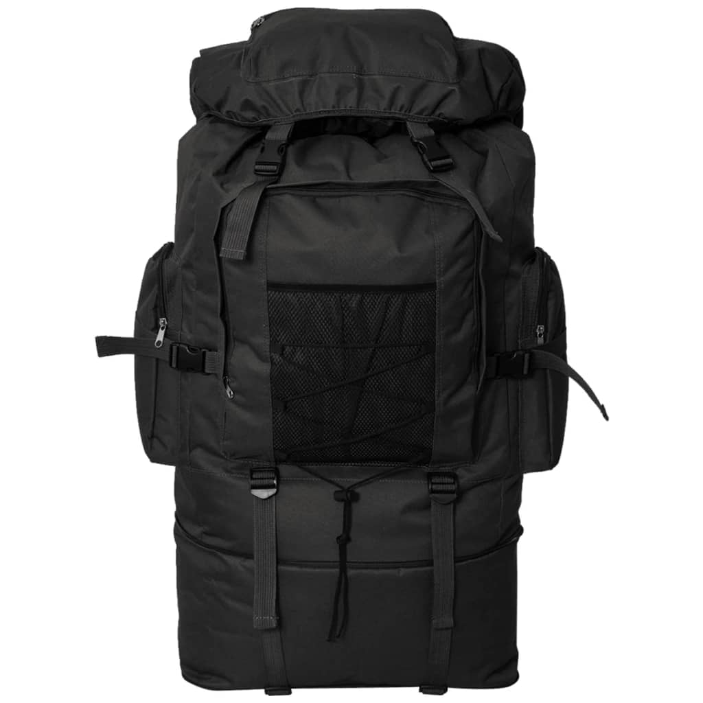 vidaXL Sac à dos en style d'armée XXL 100 L Noir