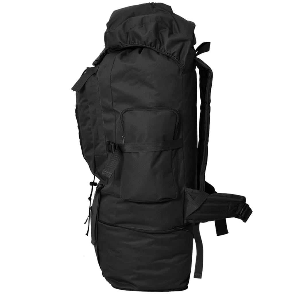 vidaXL Sac à dos en style d'armée XXL 100 L Noir