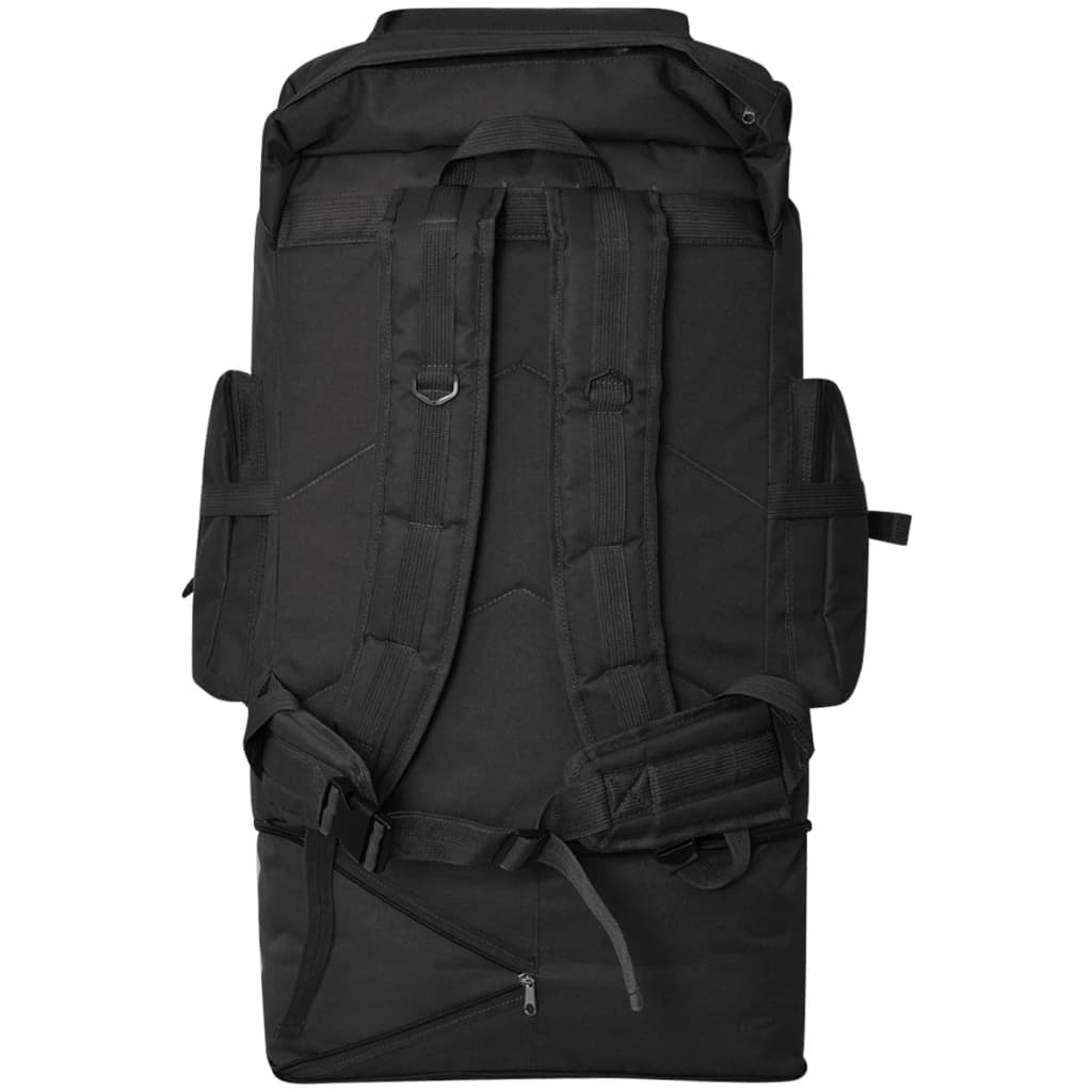 vidaXL Sac à dos en style d'armée XXL 100 L Noir