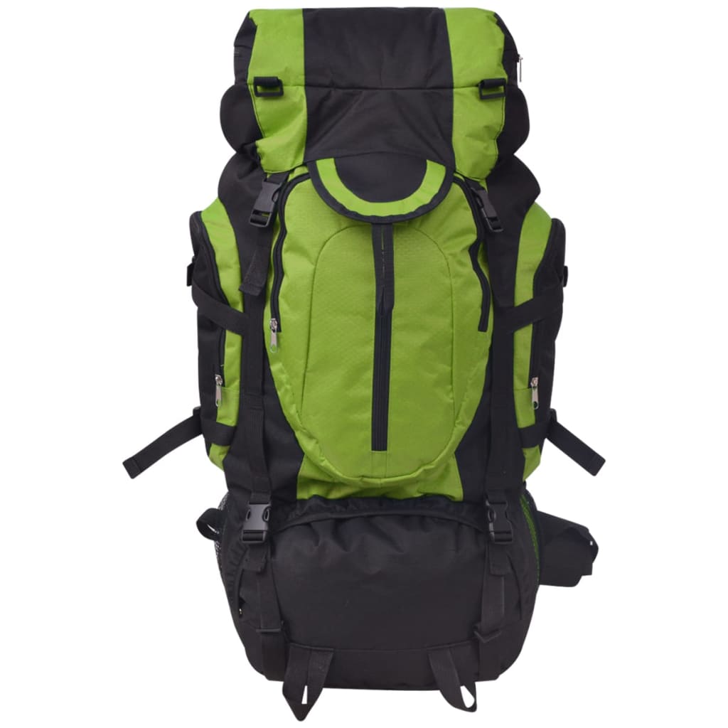 vidaXL Sac à dos de randonnée XXL 75 L Noir et vert