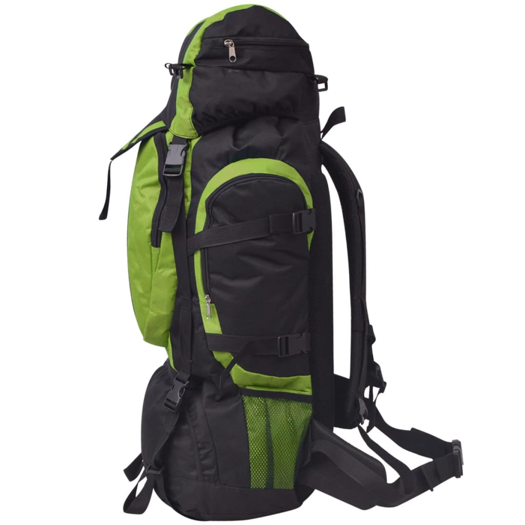 vidaXL Sac à dos de randonnée XXL 75 L Noir et vert