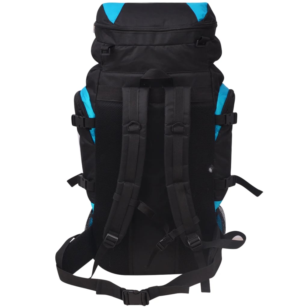 vidaXL Sac à dos de randonnée XXL 75 L Noir et bleu