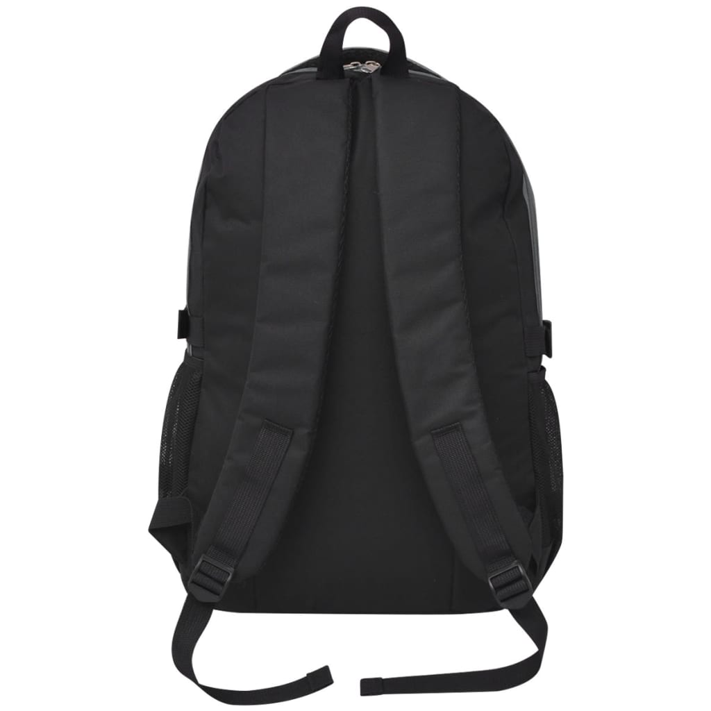 vidaXL Sac à dos d'école 40 L noir et gris
