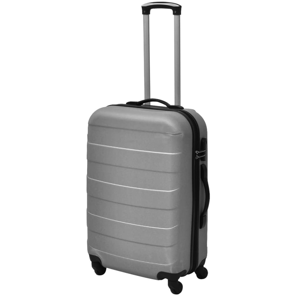 vidaXL Jeu de valises rigides 3 pièces Argenté 45,5/55/66 cm