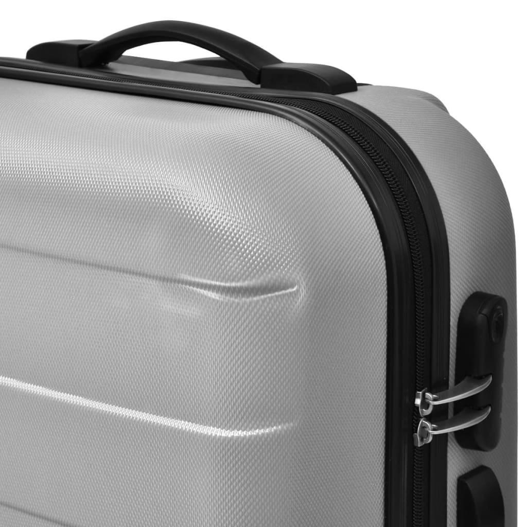 vidaXL Jeu de valises rigides 3 pièces Argenté 45,5/55/66 cm