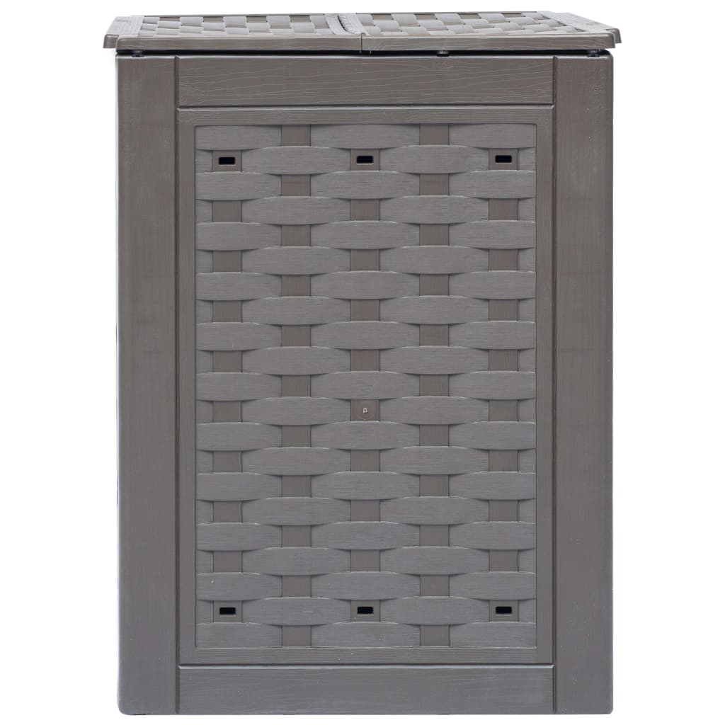 vidaXL Composteur de jardin Marron 60x60x83 cm 300 L Plastique rotin