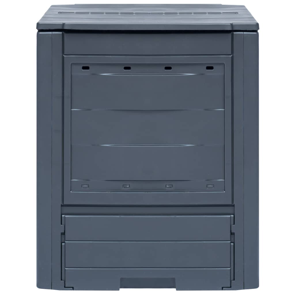vidaXL Bac à compost de jardin Gris 60x60x73 cm 260 L