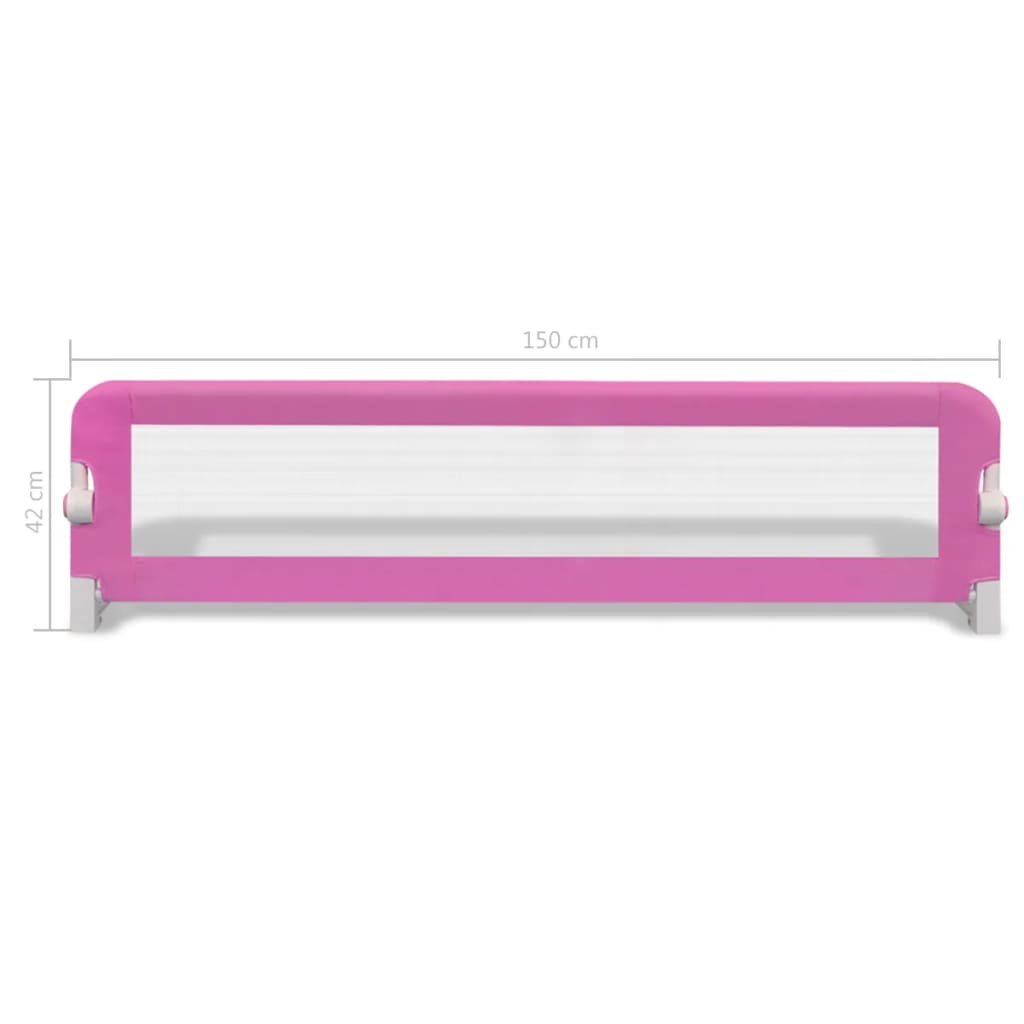 vidaXL Barrière de lit de sécurité pour tout-petits 2pcs Rose 150x42cm