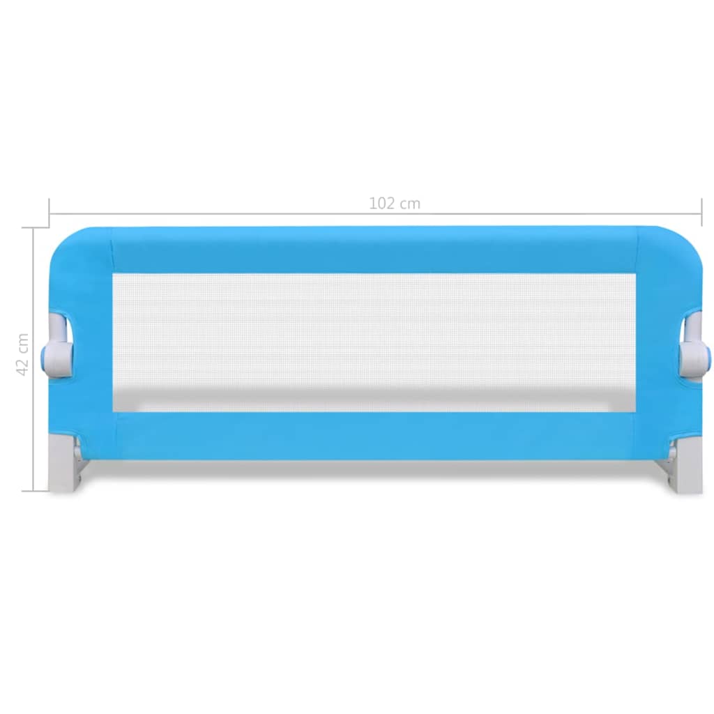 vidaXL Barrière de lit de sécurité pour tout-petits 2pcs Bleu 102x42cm