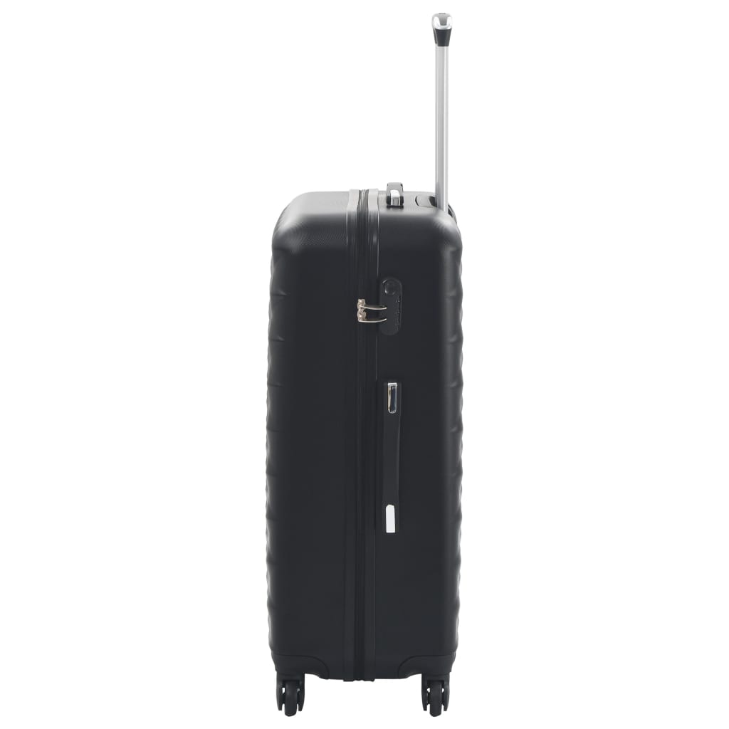 vidaXL Valise rigide 3 pcs Noir ABS